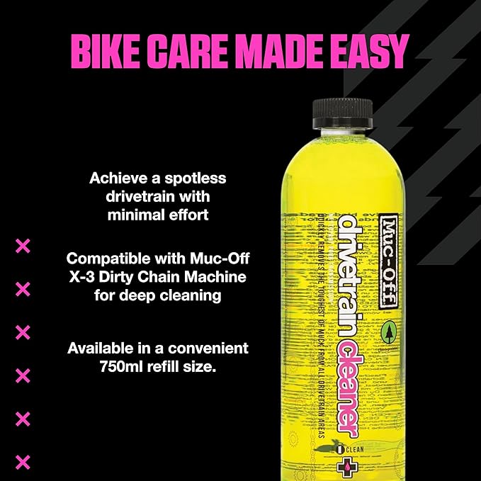 Muc-Off Bio Drivetrain Cleaner | Effective Biodegradable Bicycle Chain Cleaner and Degreaser Spray | Suitable for All Types of Bike