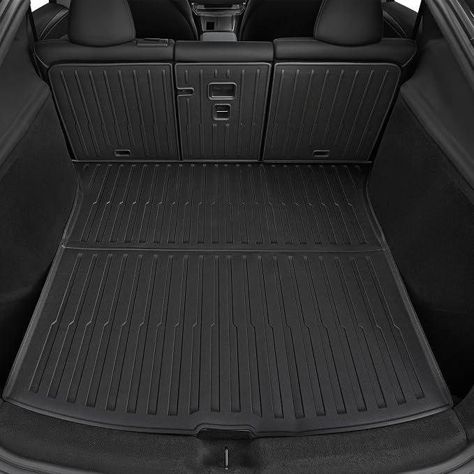 Cargo Mat for 2025 2026 Tesla Model Y Juniper Accessories (Not fit Standard), Full Coverage All Weather Trunk Cargo Liner with Backrest Protectors for Model Y 5 Seats