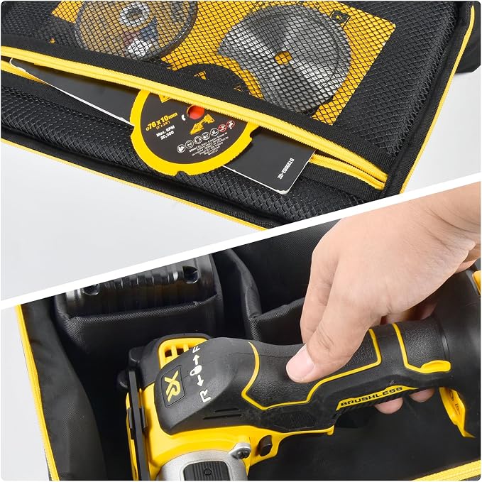 Car Battery Jump Starter Bag Compatible with DEWALT DXAEJ14 Digital Portable Power Station + Bag Compatible with DEWALT 20V MAX Cut Off Tool