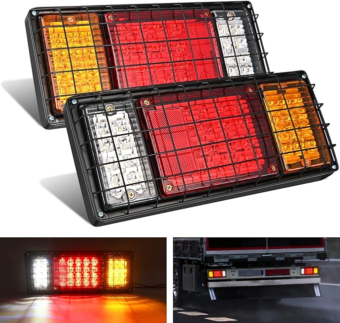 Nilight 2PCS Trailer Tail Light Kit 40 LED Running Brake Turn Signals Reverse lights Waterproof for 10-30V Truck RV UTV Camper Van Boat