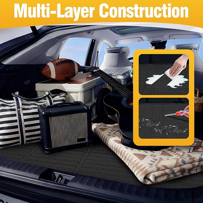 Trunk Liner Cargo Liners for Mazda 3 Hatchbeack 2019-2025 Rear Trunk Floor Mats 3D Boot Tray All-Weather TPE Black