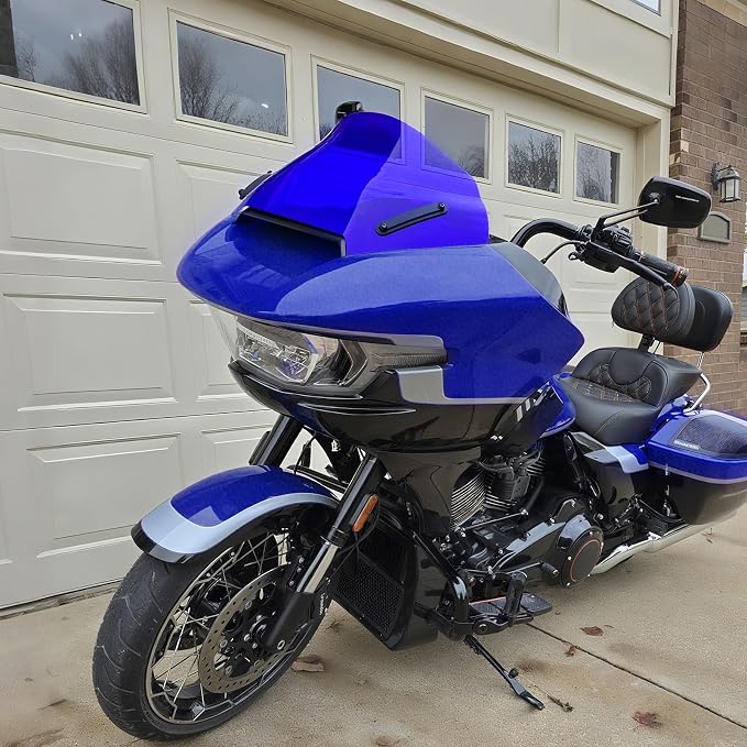 Road Glide Windshield 13.5" Wave Fairing Windscreen Cover for Harley FLTRX 2024-2025, FLTRXSE 2023-2025, FLTRXSTSE 2024-2025 Blue