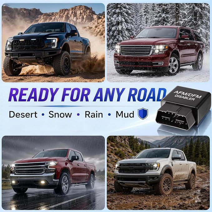 AFM/DFM Disabler Compatible with GM V6 V8 Vehicles, Plug & Play Active Fuel Management Module for Silverado Sierra Tahoe Yukon Suburban, OBD2 AFM DFM Controller