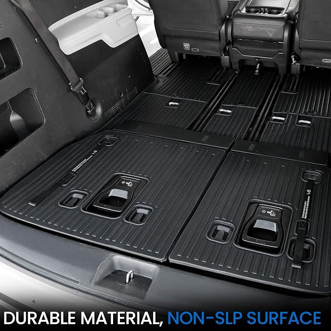 Backrest Mats for 2022-2025 2026 Kia Carnival Fold-in-Floor Use, All Weather TPE 3rd Row Seat Back Covers Trunk Area Accessories (Backrest Mat for 3rd-Row)