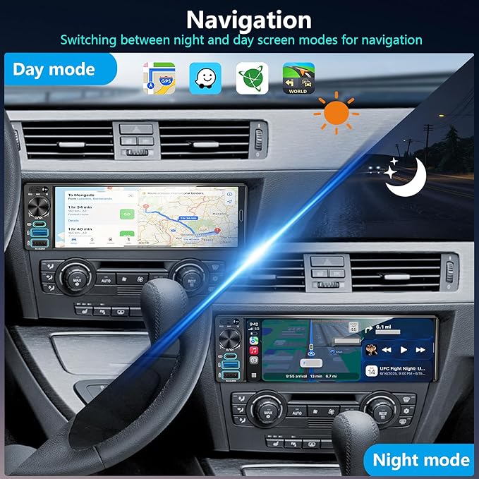 REAKOSOUND Upgrade Your Old Car – 6.5" Single Din Car Stereo with Wireless Apple CarPlay & Android Auto, Bluetooth 6.0, Backup Camera Ready, FM, USB & Type-C, EQ, SWC, MIC