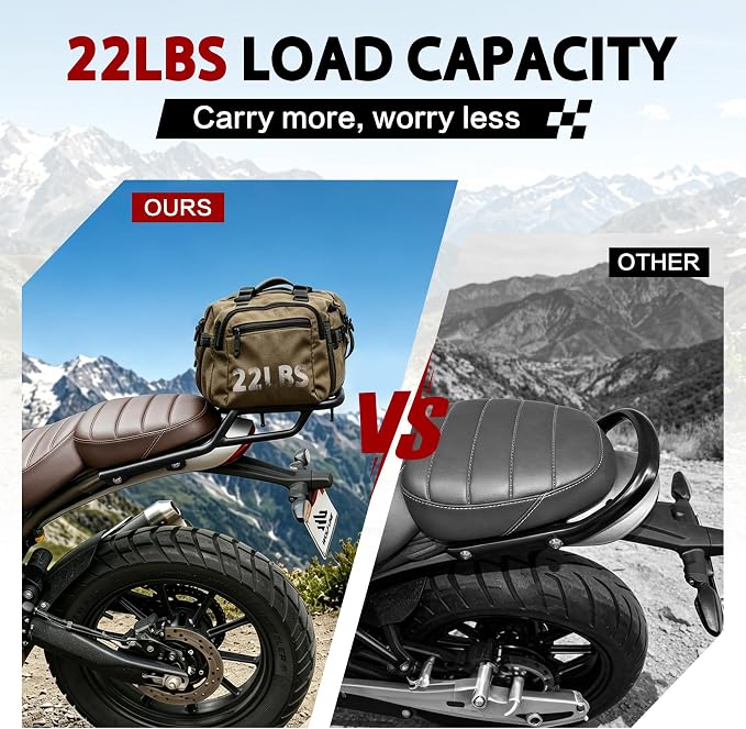 Luggage Rack for Speed 400 Scrambler 400 X 2024-2026 Rear Cargo Carrier | Motorcycle Rear Support Shelf Mounting Rack Grab Handle Bar High-Temp Powder Coating