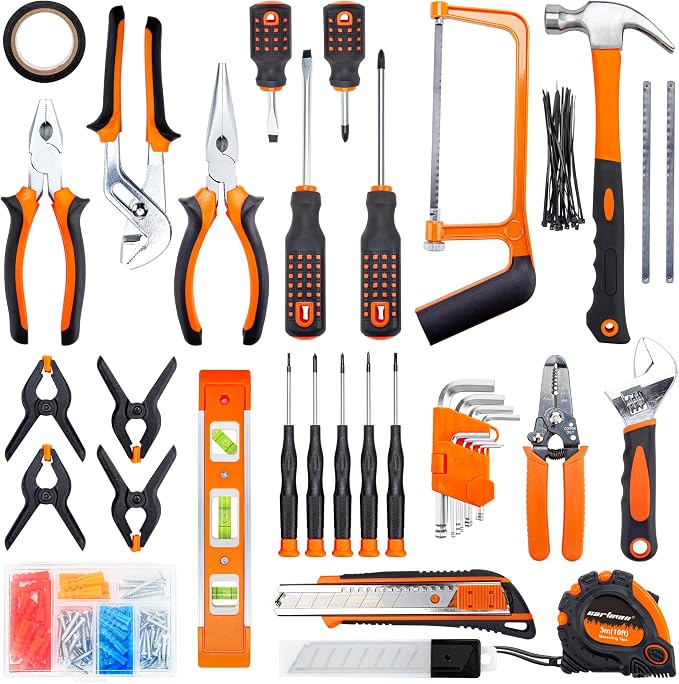 CARTMAN 238-Piece Socket Wrench Auto Repair Tool Combination Package - Mixed General Household Hand Tool Set with Plastic Toolbox Storage Case