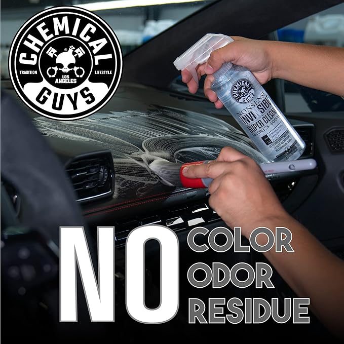 Chemical Guys VRP Vinyl, Rubber and Plastic Super Shine Dressing for Tires,16 fl oz + Nonsense Colorless & Odorless All Surface Super Cleaner, 16 fl oz, Unscented