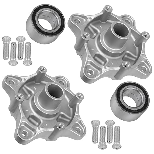 Caltric 2 Rear Wheel Hub with Bearing and Bolt Compatible with Polaris RZR 800 EFI/RZR S 4 800 2008-2014