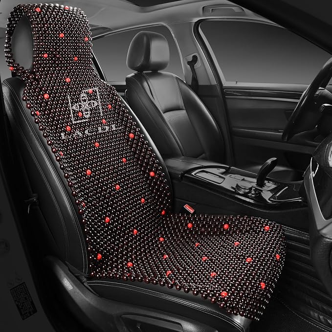 LACDL Beaded Seat Covers for Truck, Trailer, Van, RV, Car Seat Cooling Cover, Auto Ventilated Seat Cushion, Wood Breathable Car Seat Beads, Seat Cooler Pad Sweat Protector for Summer, Stars