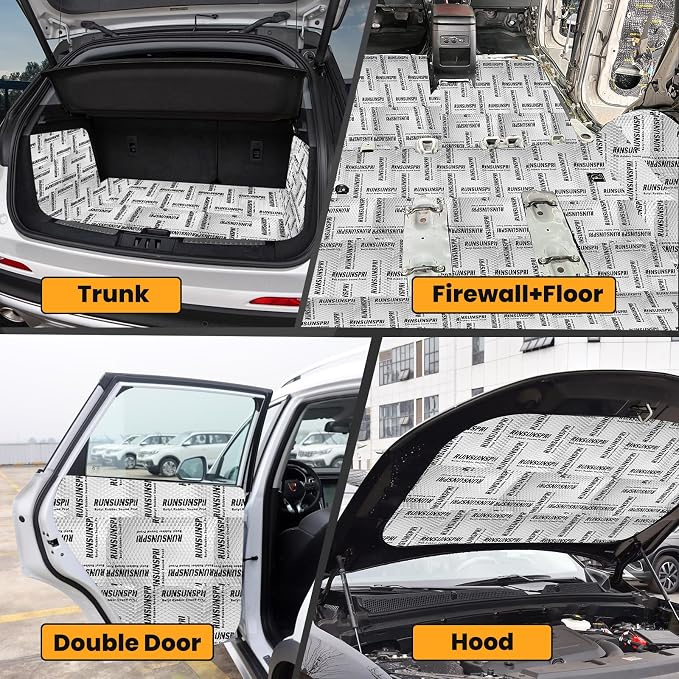 Car Sound Deadening 80 mil 10 sqft Sound Deadening Mat Sound Deading Material for Cars Butyl Automotive Sound Dampening
