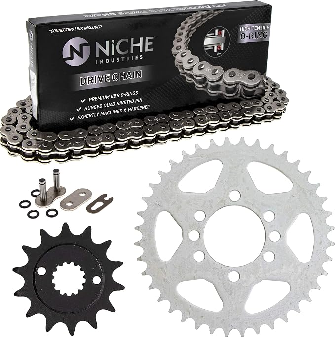 NICHE Drive Sprocket Chain Combo for Suzuki QuadSport Z400 LT-Z400 Front 14 Rear 40 Tooth 520V O-Ring 96 Links