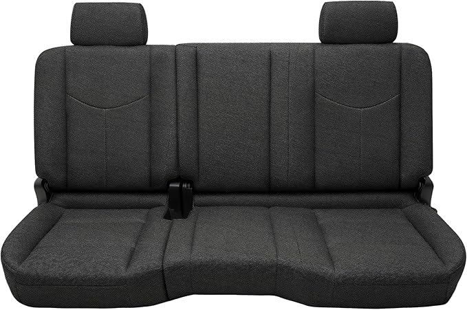 Rear Seat Covers for Chevy Silverado & GMC Sierra 1500 1999-2006 & Classic Composite Sponge Fabric Soft Breathable Comfortable - Black