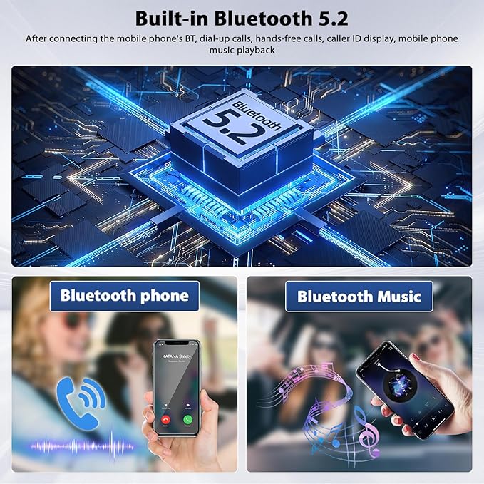 Inefala 6.5" Wireless Carplay Car Stereo Incell Single Din Touchscreen Radio Android Auto Bluetooth 5.2 Backup Camera Car Audio Receiver USB Type C FM RDS EQ SWC MIC