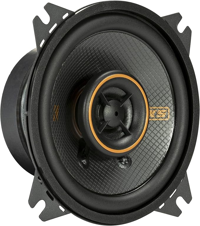 KICKER 51KSC404 KS-Series 4" Coaxial Speakers with .5" tweeters, 4-Ohm, Pair