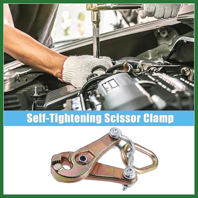 Motoforti Universal 3 Ton Self-Tightening Body Repair Clamp Dent Puller for Car Golf Cart ATV UTV Frame Pulling Clamp Auto Body Clamp Collision Repair Tool Dent Repair Clamp Long-Lasting