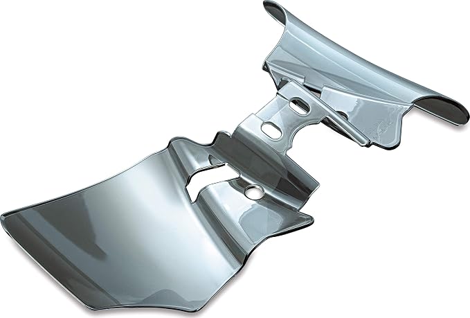 Kuryakyn 1317 Motorcycle Accessory: Heat Deflector Saddle Shields for 1999-2017 Harley-Davidson Dyna Motorcycles, Reflective Smoke, 1 Pair
