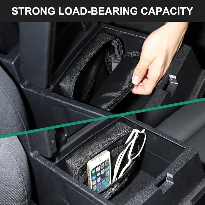 TOYCIDFG Armrest Box Storage Bag Compatible with Toyota Tacoma 2024 2025 2026, Car Interior Organizer Accessories