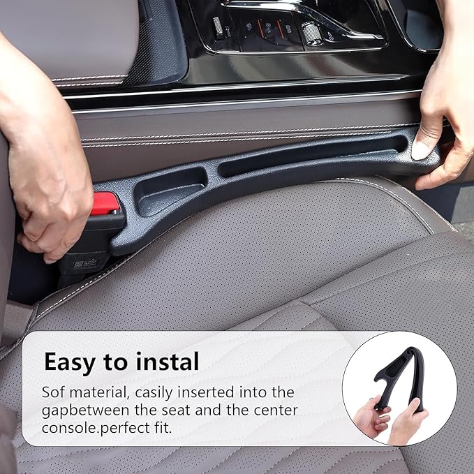 【Compatible with Honda Pilot】 Seat Gap Filler,No Drop Seat Guard Compatible with Honda Pilot,Drop Seat Guards for Cars(2Pcs),Emergency Keychain Car Escape Tool(2Pcs)