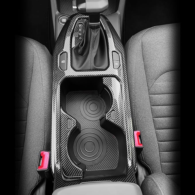 Gear Shift Panel Cover Trim Compatible with Kia K4 2025-2026 Accessories (Carbon Fiber Pattern)