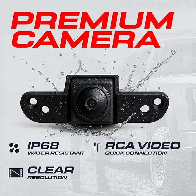 Master Tailgaters Black Tailgate Handle with Backup Camera Replacement for Toyota Tundra (2007-2013) | IP68 Waterproof | Parking Grid Lines Available | Easy to Install