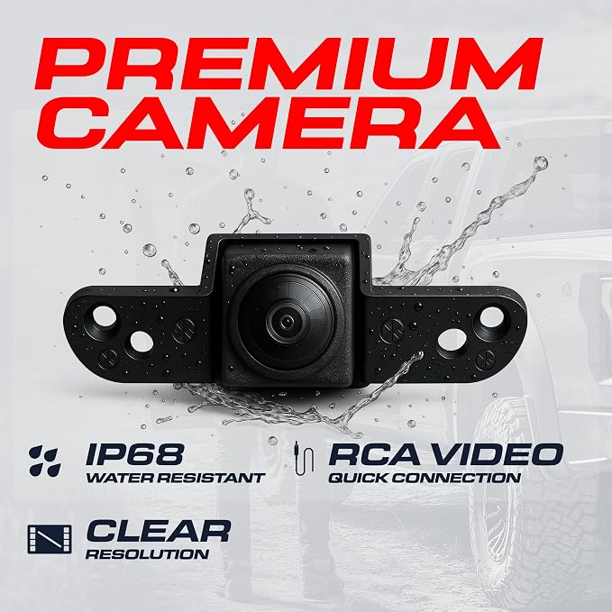 Master Tailgaters Black Tailgate Handle with Backup Camera Replacement for Chevrolet Silverado/GMC Sierra (2016-2018) | IP68 Waterproof | Parking Grid Lines Available | Easy to Install