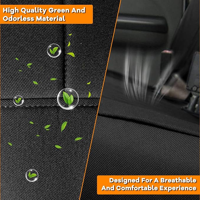 Truck Seat Cover Compatible with 1995-2005 Isuzu NPR Front 40/60 Split Bench Seat Cover (Black, 1995-2005)