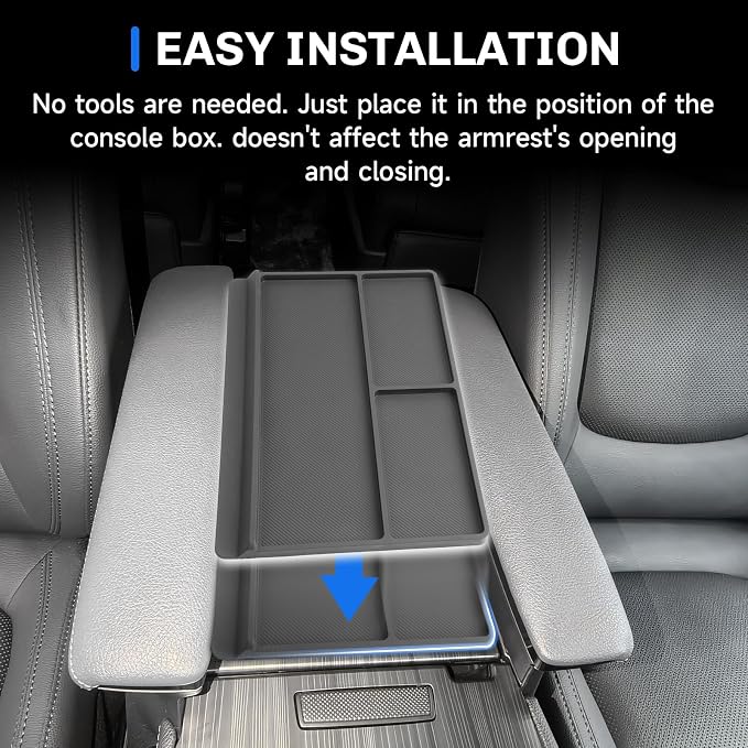 SXCY for 2025 2026 Toyota Sienna Accessories 2021-2025 2026 Sienna Armrest Protective Mats [Not for Cool Box] 2024-2026 Sienna Accessories Console Inserts Liner Anti-Slip Anti-Dust Waterproof Mats
