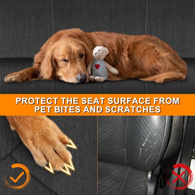 Front Seat Covers Compatible with 2004-2008 Acura TL, Heavy Duty Cationic Linen Fabric Seat Protector