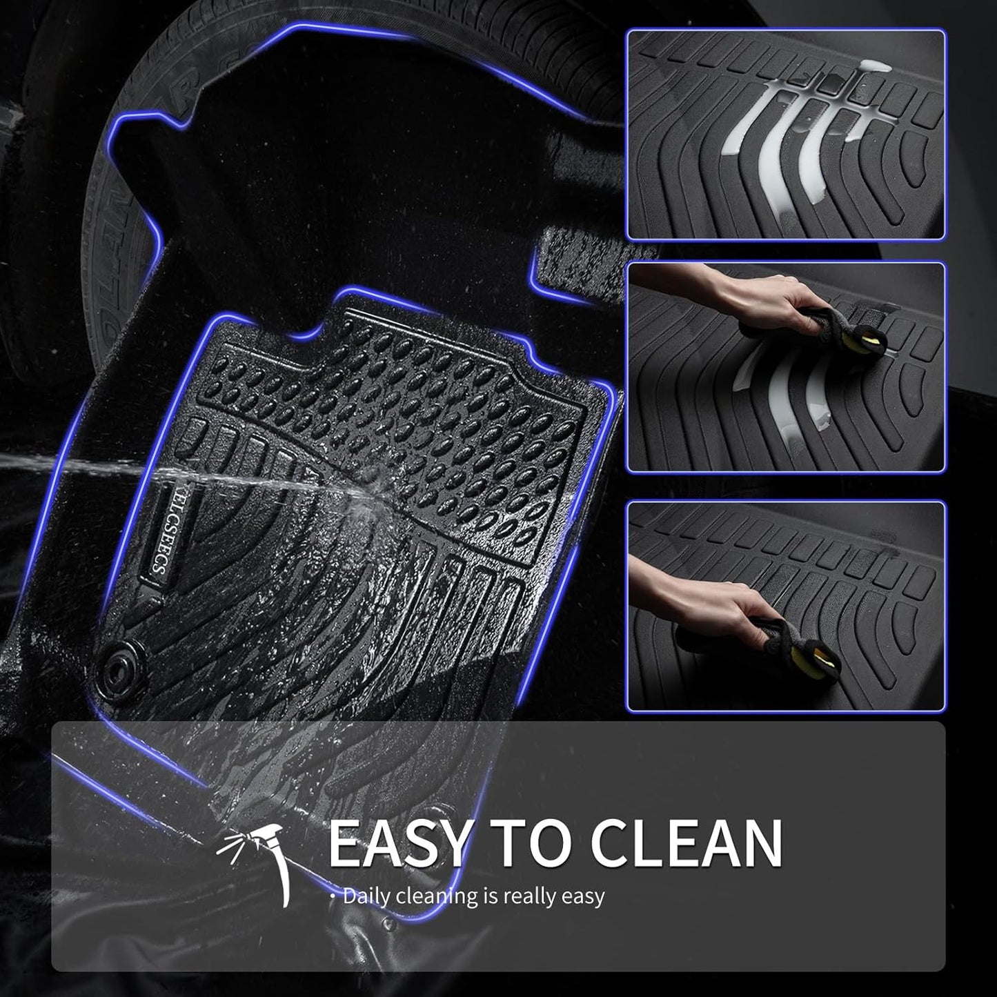 KELCSEECS Floor Mats & Cargo Liner for 2009 2010 2011 2012 2013 Corolla only Sedan All Weather Car Mats Automotive Trunk Mat Corolla Floor Mats Cargo Mat Accessories