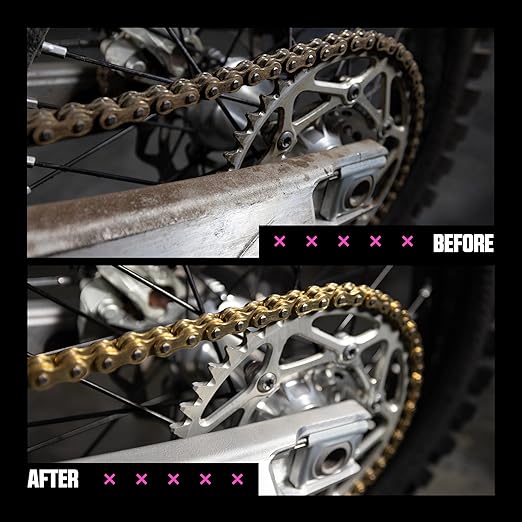 Muc Off All-Weather Motorcycle Chain Lube, 400 Milliliters - Premium Motorbike Chain Lubricant Spray - Formulated for All Weather Conditions