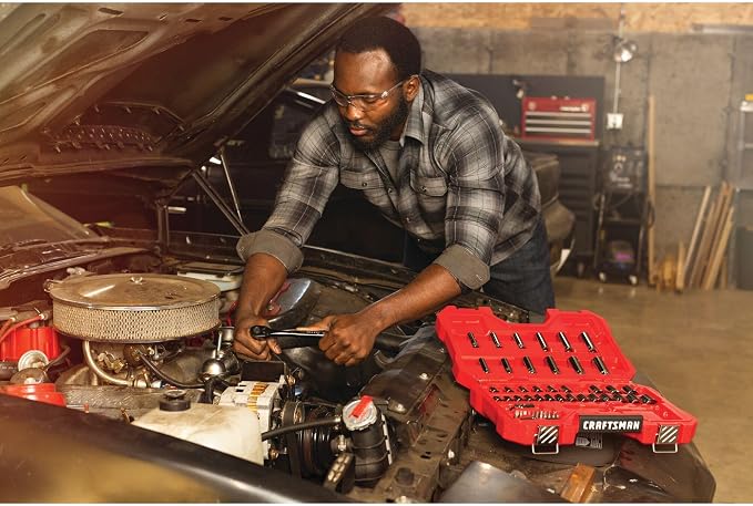 CRAFTSMAN 51-Piece Socket Set with Storage Case, SAE/Metric Mechanics Tool Set (CMMT82334L)