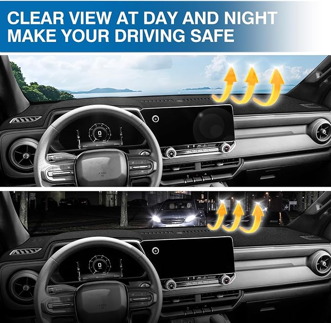 KUST Black Dash Cover for 2023-2025 2026 Chevy Chevrolet Colorado/GMC Canyon Non-Slip Dashboard Cover Polyester Interior Accessories for Colorado/Canyon Custom Fit Dash Mat Sunshade No Glare