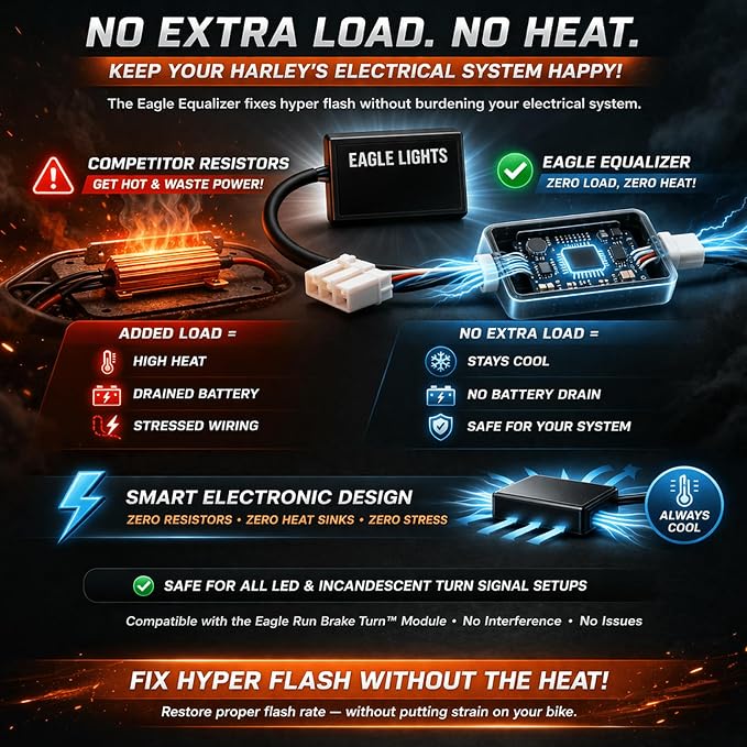 Eagle Lights Equalizer Plug and Play Load Equalizer and Stabilizer for Harley Davidson Motorcycle LED Turn Signals