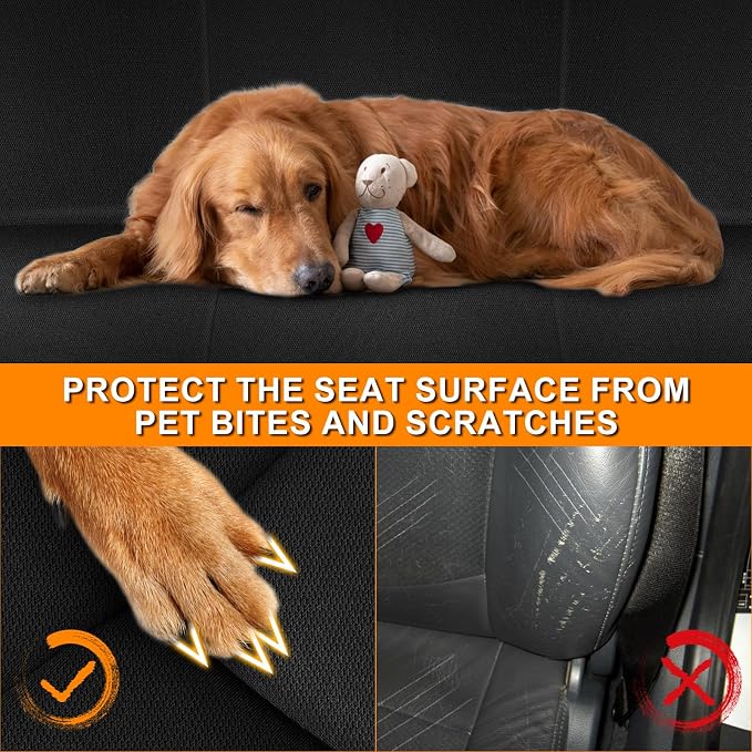 Truck Bench Seat Cover Compatible with 1989-1994 Toyota Pickup 60/40 with Armrest, Heavy Duty Knitted Sponge(Black and Charcoal)