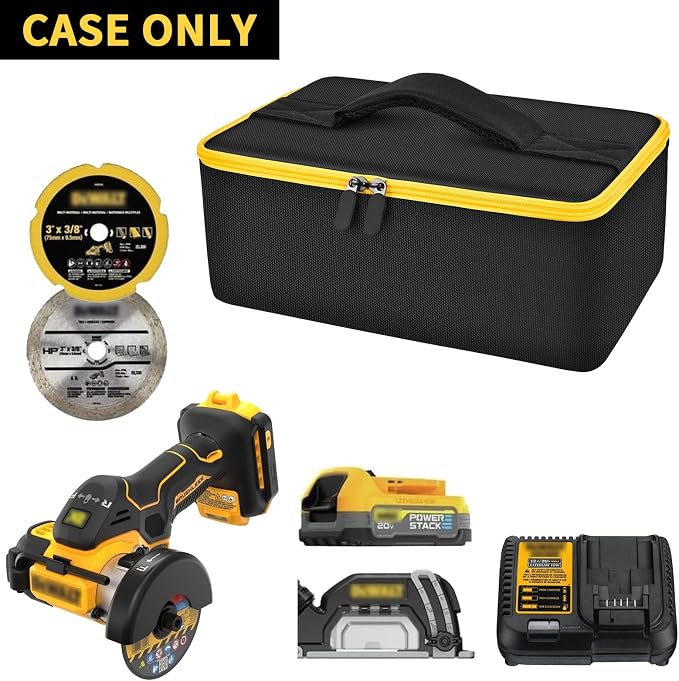 Car Battery Jump Starter Bag Compatible with DEWALT DXAEJ14 Digital Portable Power Station + Bag Compatible with DEWALT 20V MAX Cut Off Tool