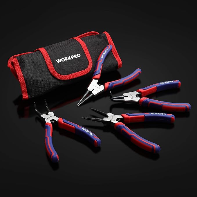 WORKPRO 4-Piece Snap Ring Pliers Set & WORKPRO 2-Piece Mini Pliers Set