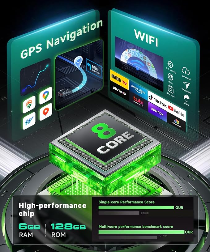 8 Core 6G+128G for Toyota Corolla 2009-2013 Android Car Stereo Carplay Android Auto, Rimoody 9 Inch for Corolla Radio GPS 4G-WiFi Bluetooth 5.0 FM/RDS DSP-36 Mirror Link Backup Camera