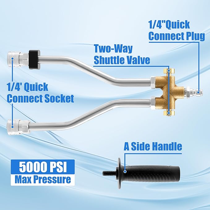 Tool Daily Foam Cannon, Dual Lance Pressure Washer Wand for Foam Cannon