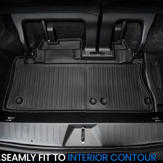 Cargo Lower Mat Backrest Mats for 2021-2025 2026 Toyota Sienna, All Weather TPE Seat Back Liners Trunk Lower Well Mat Cargo Liner Accessories (Backrest Mats for 3rd-Row+Cargo Lower Mat)
