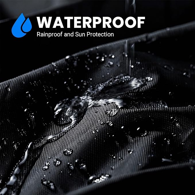 Favoto Bike Cover Waterproof Outdoor Storage for 1 or 2 Bikes Bicycle Cover Heavy Duty Rain Sun UV Dust Wind Proof with Storage Bag Bike Tarp for EBike Mountain Road City Bike, Black