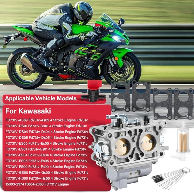 Carburetor Carb & Gasket For Kawasaki 4 Stroke Engine FD731V 15003-2974 15004-2063