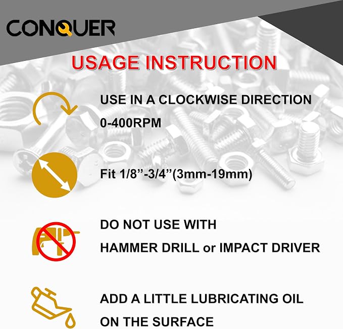 CONQUER Precision Tool Kit Bundle: Magnetic Socket Extension Set + Deburring External Chamfer Tool