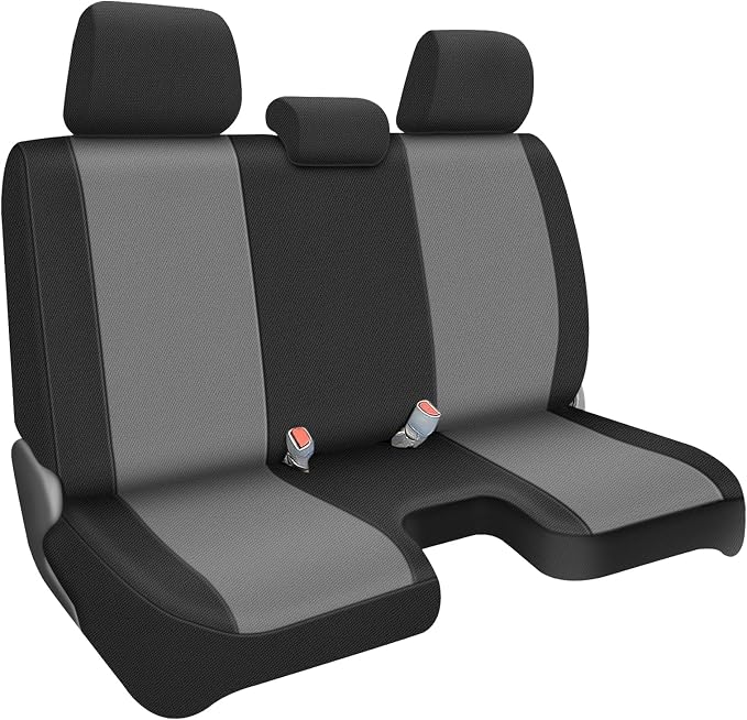SAPUBK Front Bench Seat Covers Replace for 2005-2014 Toyota Tacoma Seat with Large Notched Cushion, Knitted Fabric Composite Soft Foam Lining Airmesh Breathable Seat Cover