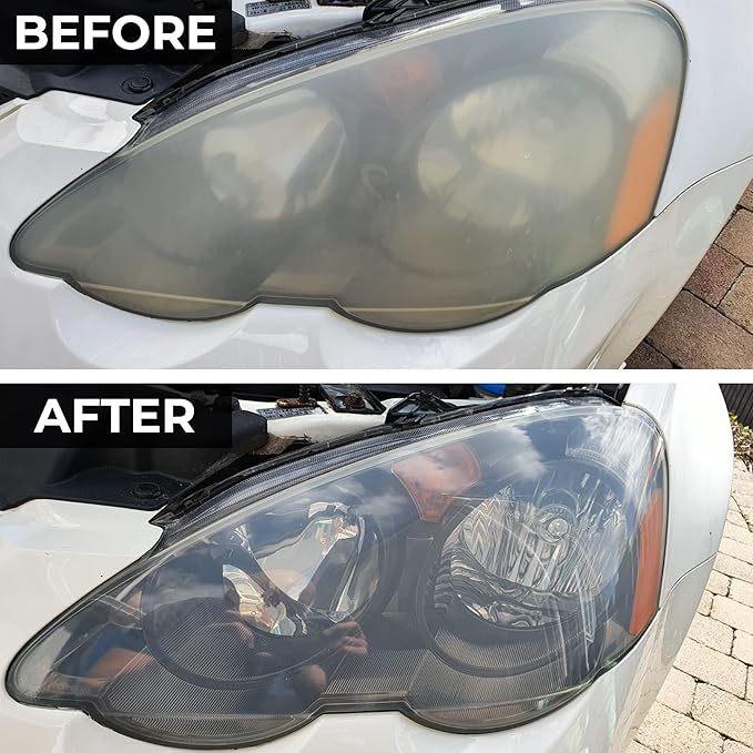 Glass Polish DIY Headlights Restoration and Polishing Kit – Permanent Headlight & Tail-Light Restoration, Restores As-New Condition and Guards Against Future Damage - GP31016