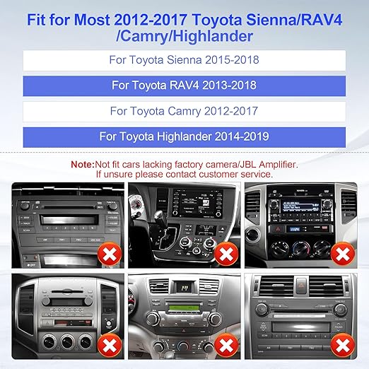 Car Stereo Wiring Harness Connector for Toyota Sienna Camry RAV4 Highlander 2012-2017,16PIN Radio Wire Harness Power Cable with CANBUS Support Factory Camera/JBL Amplifier/Steering Wheel Control