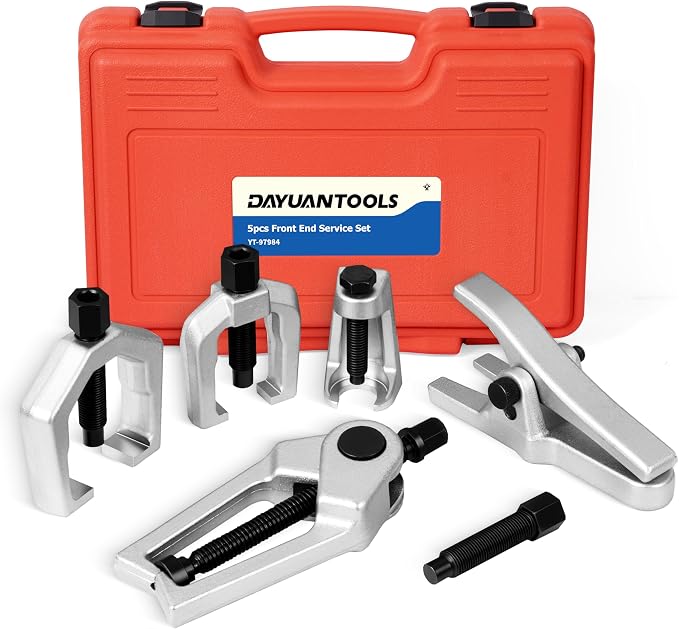 DAYUAN 9 Pcs Axle Nut Hub Impact 1/2" Drive Socket Bundle with Ball Joint Press & U Joint Removal Tool Kit Bundle with 5pcs Professional Front End Service Tool Kit
