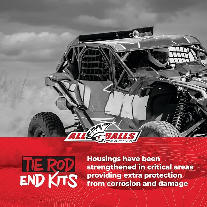 All Balls Racing Tie Rod End Kit (51-1102-R) Compatible with/Replacement For Pioneer 1000-5 2016, 2017, 2018, 2019, 2020,Pioneer 1000-5 LIMITED 2017,Red