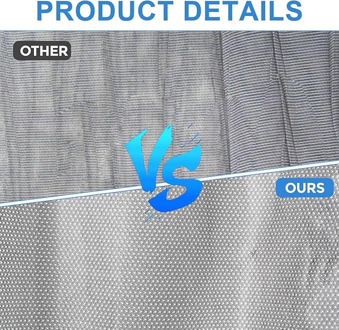 Magnetic Van Window Screens, 42 x 29 inches Double Layer Front Door Bug Screens (Pair), Universal Size for Promaster, Sprinter and Other Vans & Cars, Keeps Bugs Out Magnetic Bug Mesh, Easy to Install