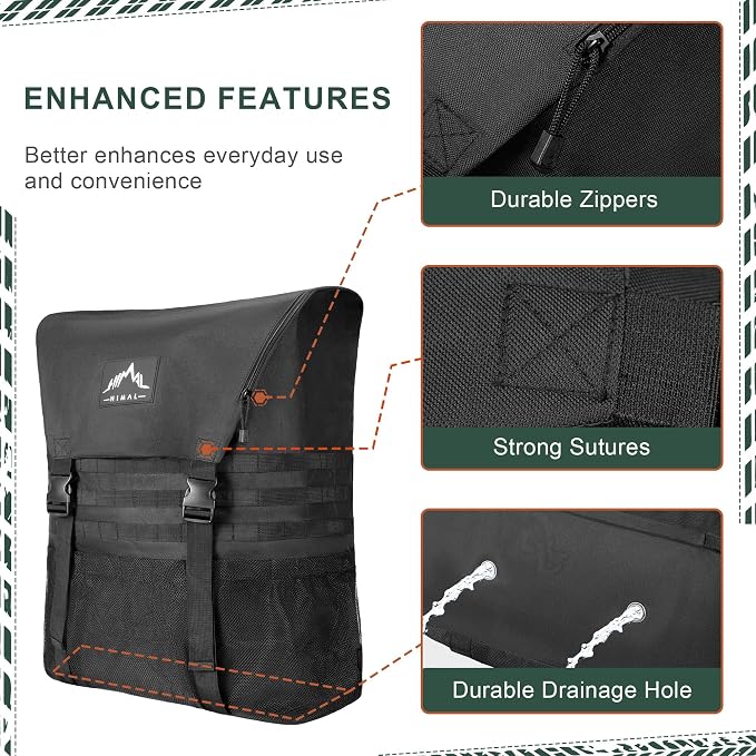 Himal Outdoors Spare Tire Trash Bag, Large Cargo Storage Bag for Wood and Recovery Gear, Durable PVC & Oxford Exterior – Fits Jeep, Truck, SUV & Off-Road